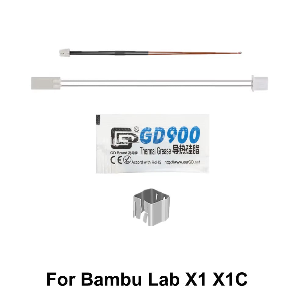 P1P X1C X1 P1S Thermistor Cartridge Heater for Bambu Lab Hotend Kit 3D Printer Accessories Heating Tube for Bambulab X1 Carbon