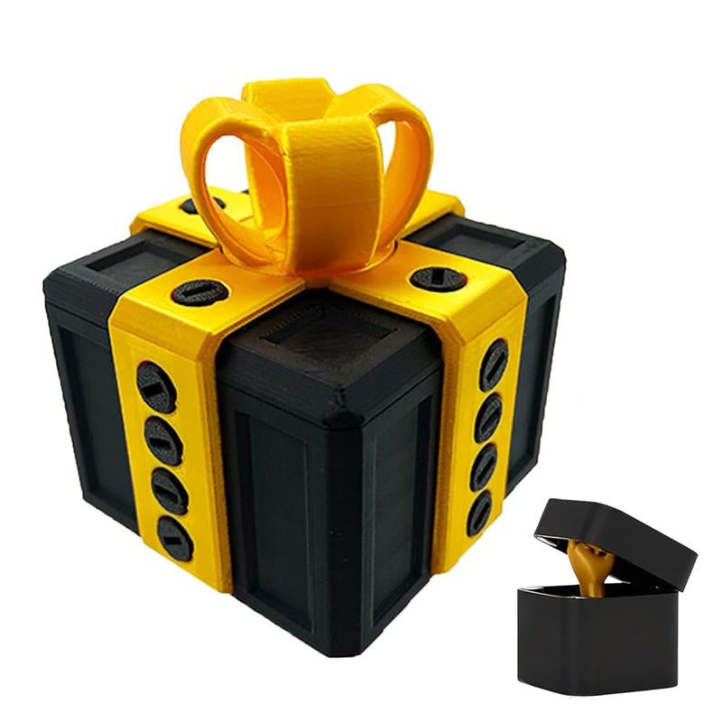 The Annyoying Present with Middle Finger in a Box, Hilarious Screw Challenge with Middle Finger Surprise, Endless Puzzle Gift Boxes with Screws and Hidden Lock, Annoying Funny 3D Printed Gifts Boxes Ideal for Birthday,Christmas, Halloween