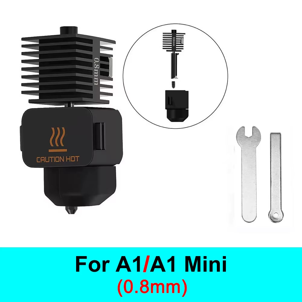 Upgrade Hotend for Bambu Lab A1 , A1 Mini Nozzle Assembly Kit Hardened Steel Replaceable Nozzle for Bambulab A1 Hotend A1 Mini