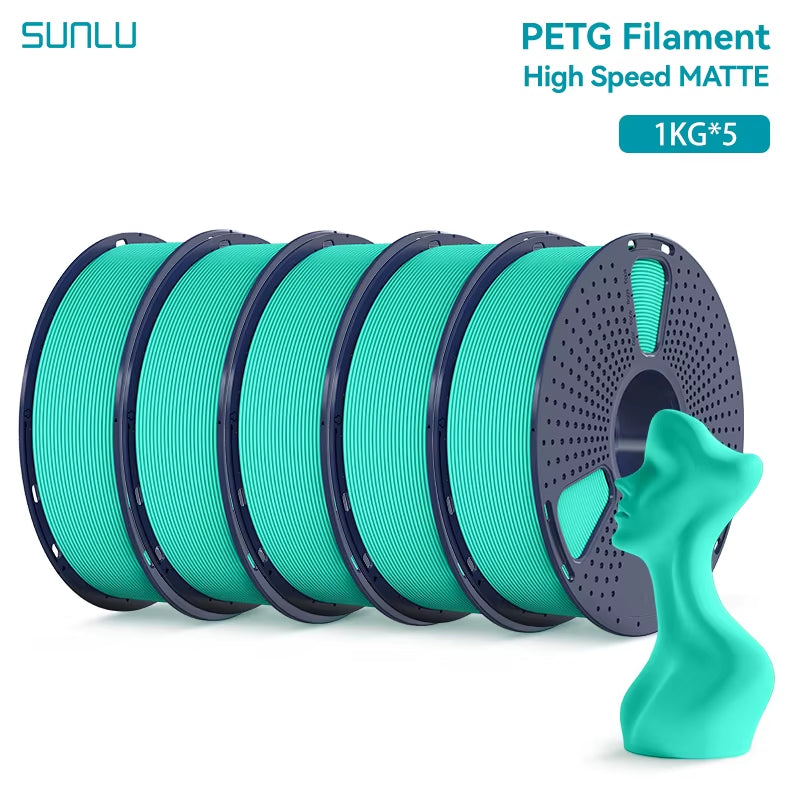 5KG High Speed Matte PETG Filament 1.75Mm +/- 0.02 Mm 1Kg Spool (2.2Lbs) High Speed Printing Filament Fit Most FDM Printer