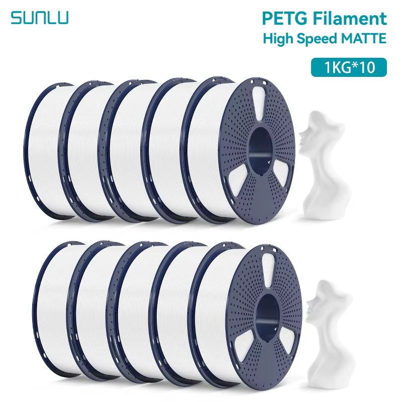 10KG High Speed Matte PETG Filament 1.75Mm 1Kg Spool (2.2Lbs) High Speed Printing Filament Fit Most FDM Printer