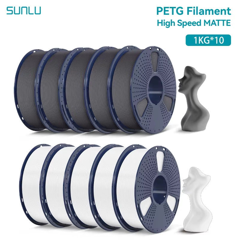 10KG High Speed Matte PETG Filament 1.75Mm 1Kg Spool (2.2Lbs) High Speed Printing Filament Fit Most FDM Printer