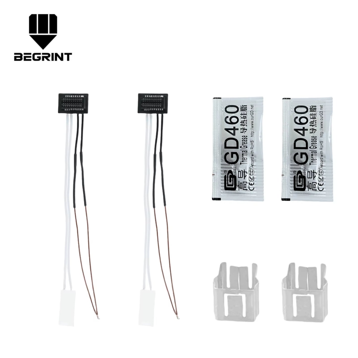 Caremic Heater & Thermistor for Bambu Lab P1P P1S Hotend Ceramic Cartridge Temperature Sensor for Bambulab P1S P1P 3D Printer