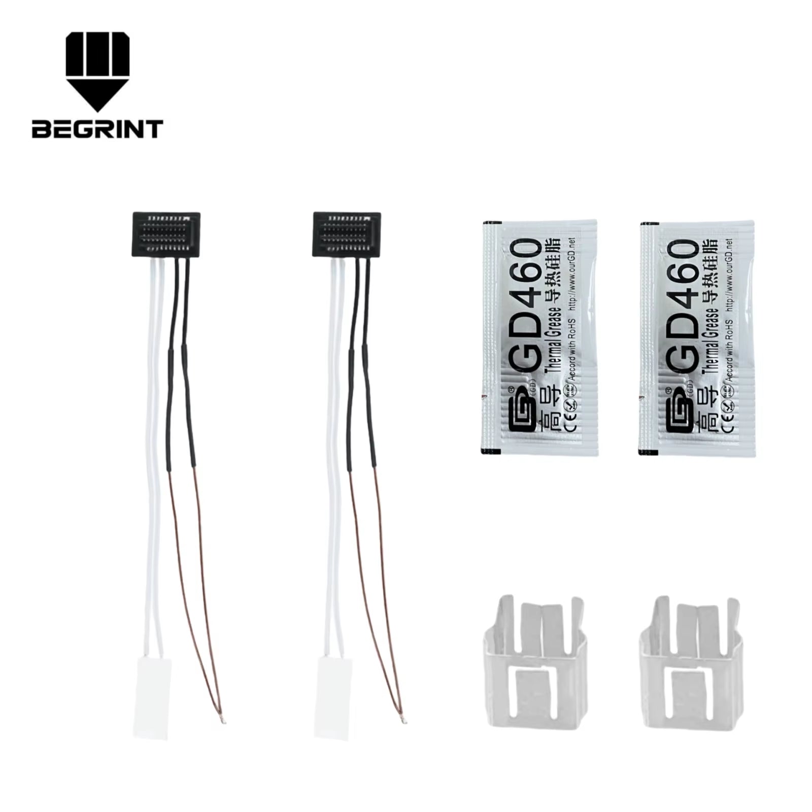 Caremic Heater & Thermistor for Bambu Lab P1P P1S Hotend Ceramic Cartridge Temperature Sensor for Bambulab P1S P1P 3D Printer