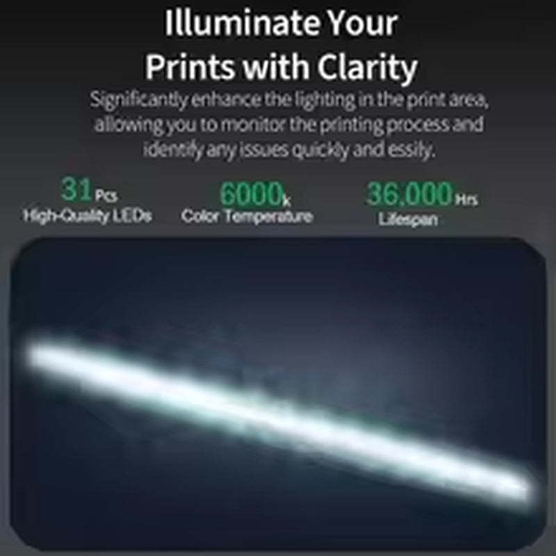 0.3A LED Light Aceraybar for Bambulab LED Light Bar Kit Magnetic Installation Aluminum Alloy Peel LED Strip for Bambu Lab P1 X1