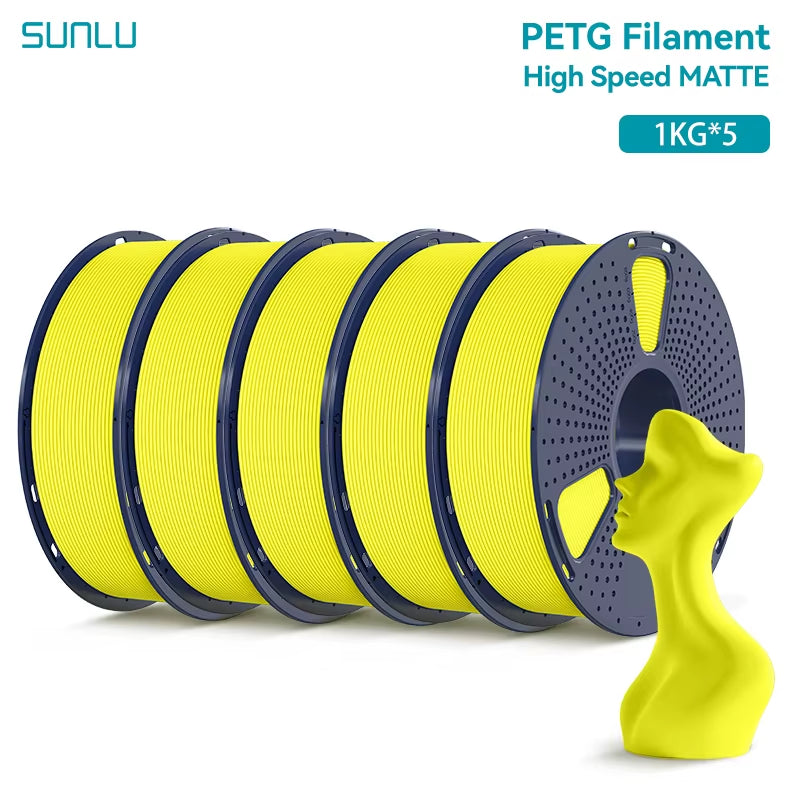 5KG High Speed Matte PETG Filament 1.75Mm +/- 0.02 Mm 1Kg Spool (2.2Lbs) High Speed Printing Filament Fit Most FDM Printer