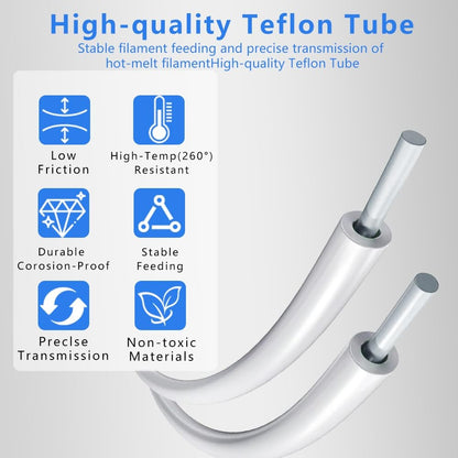 5M PTFE Teflon Tube 2.5Mm ID 4Mm OD for 1.75Mm Filament Bowden + Cutter