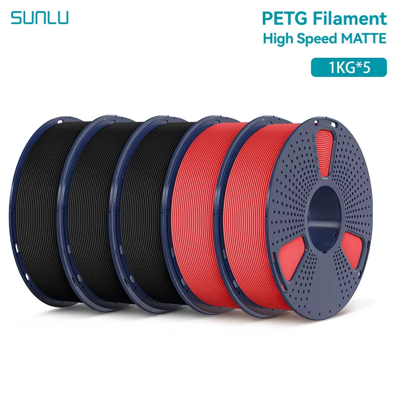 5KG High Speed Matte PETG Filament 1.75Mm +/- 0.02 Mm 1Kg Spool (2.2Lbs) High Speed Printing Filament Fit Most FDM Printer