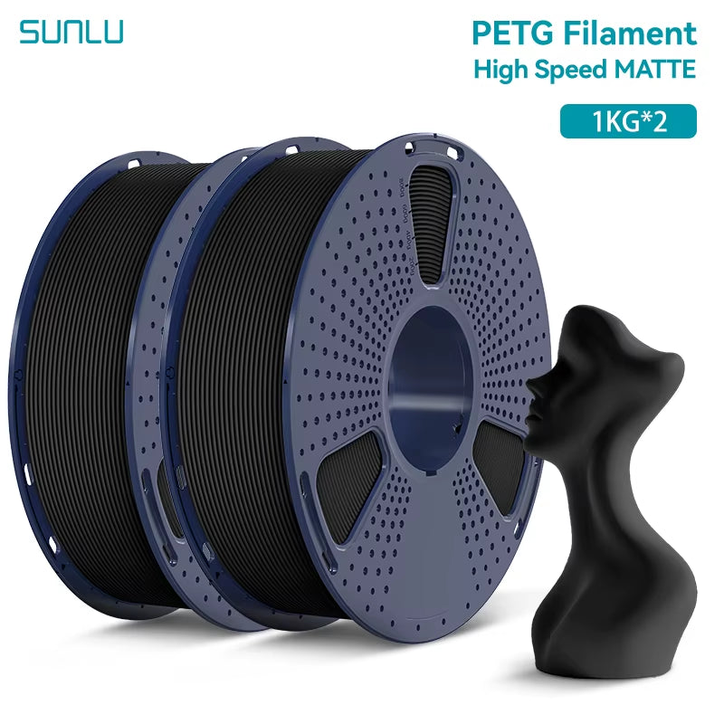 2KG High Speed Matte PETG Filament 1.75Mm 1000G Spool (2.2Lbs) High Speed Printing Filament Fit Most FDM Printer