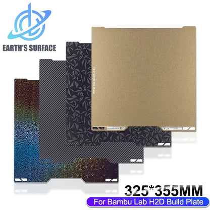 Hiqh Quality Double Sided Smooth Build Plate for Bambulab H2D Bed Texture PEI PEY PET PEO Plate 3D Printer Accessories 325X355Mm