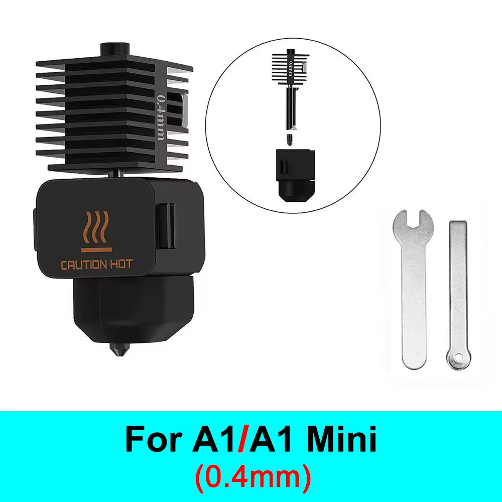 Upgrade Hotend for Bambu Lab A1 , A1 Mini Nozzle Assembly Kit Hardened Steel Replaceable Nozzle for Bambulab A1 Hotend A1 Mini