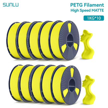 10KG High Speed Matte PETG Filament 1.75Mm 1Kg Spool (2.2Lbs) High Speed Printing Filament Fit Most FDM Printer