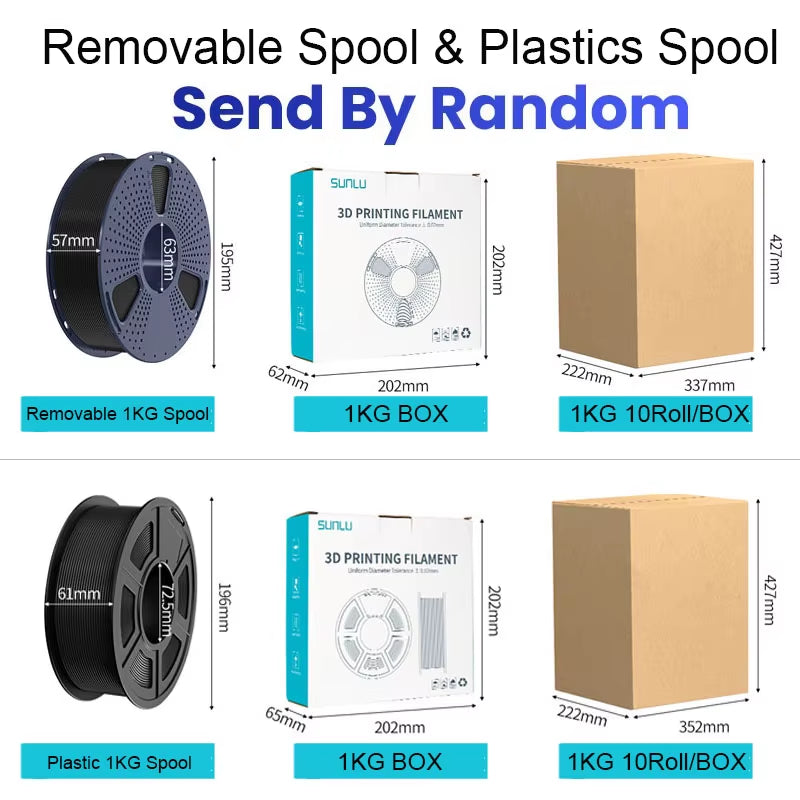 2KG Multiple Wood Filament Wood Texture PLA 3D Printer Filament 1.75MM 1Kg/Spool Filament Fit Most FDM 3D Printers