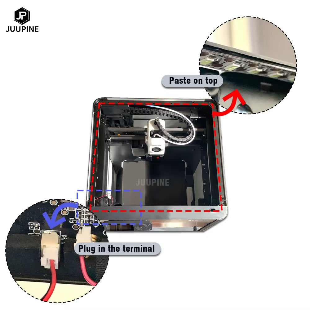 0.3A for Bambu Lab Light P1P P1S X1 X1C LED Light Strip 0.3A LED Light Kit 5V 150Cm High-End Lighting Lamp Bright for Bambulab