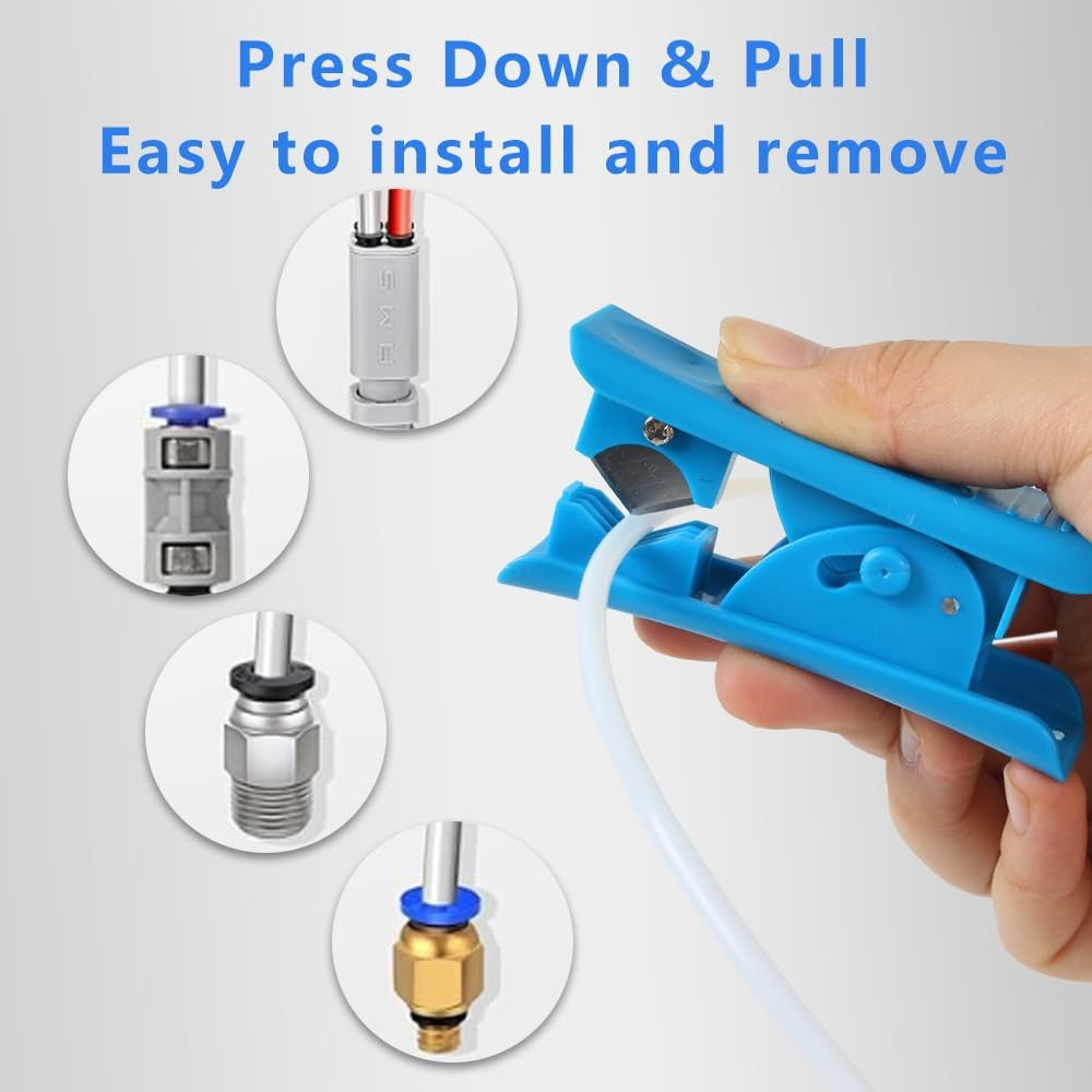 5M PTFE Teflon Tube 2.5Mm ID 4Mm OD for 1.75Mm Filament Bowden + Cutter