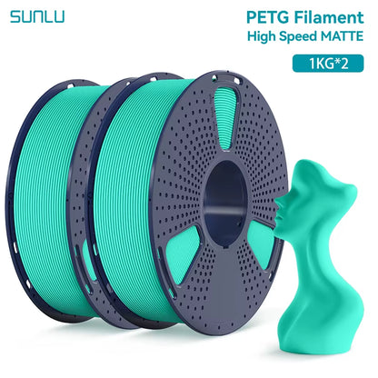 2KG High Speed Matte PETG Filament 1.75Mm 1000G Spool (2.2Lbs) High Speed Printing Filament Fit Most FDM Printer