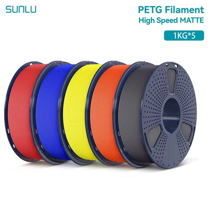 5KG High Speed Matte PETG Filament 1.75Mm +/- 0.02 Mm 1Kg Spool (2.2Lbs) High Speed Printing Filament Fit Most FDM Printer
