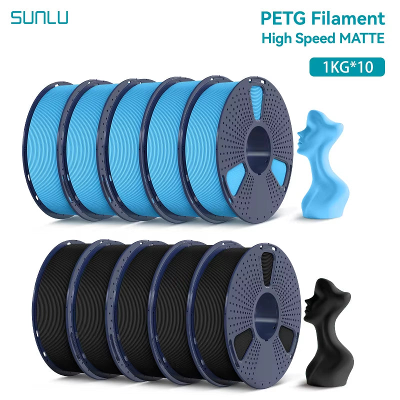 10KG High Speed Matte PETG Filament 1.75Mm 1Kg Spool (2.2Lbs) High Speed Printing Filament Fit Most FDM Printer