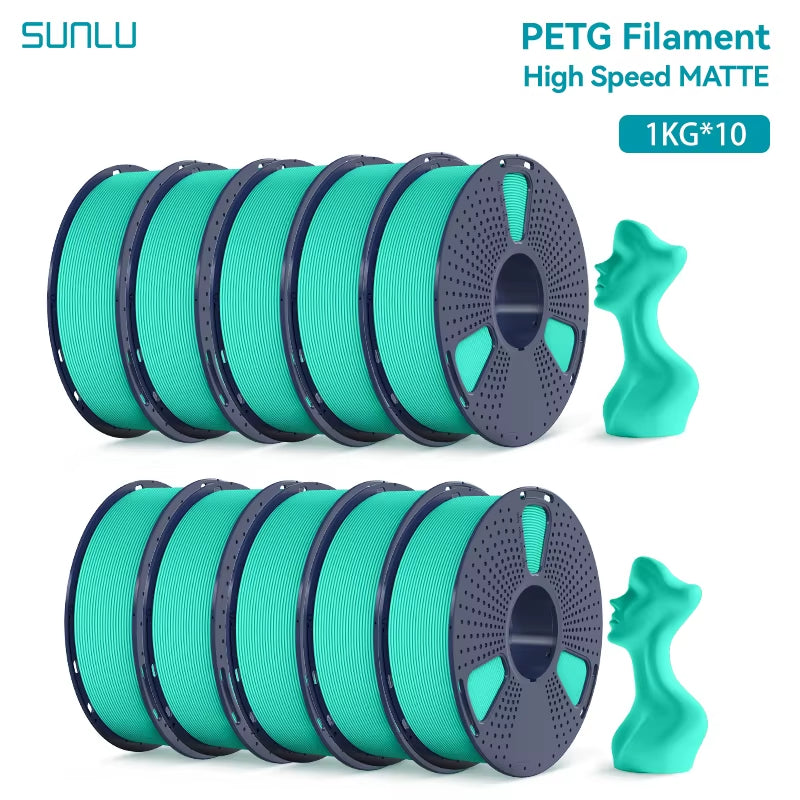 10KG High Speed Matte PETG Filament 1.75Mm 1Kg Spool (2.2Lbs) High Speed Printing Filament Fit Most FDM Printer