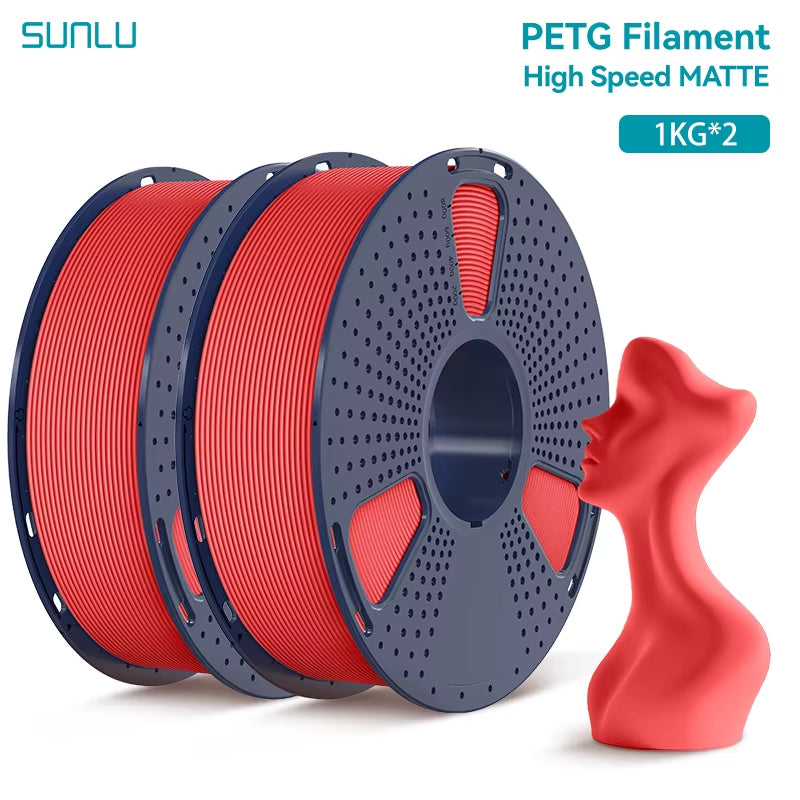 2KG High Speed Matte PETG Filament 1.75Mm 1000G Spool (2.2Lbs) High Speed Printing Filament Fit Most FDM Printer