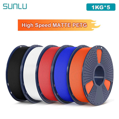 5KG High Speed Matte PETG Filament 1.75Mm +/- 0.02 Mm 1Kg Spool (2.2Lbs) High Speed Printing Filament Fit Most FDM Printer