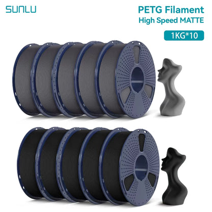 10KG High Speed Matte PETG Filament 1.75Mm 1Kg Spool (2.2Lbs) High Speed Printing Filament Fit Most FDM Printer