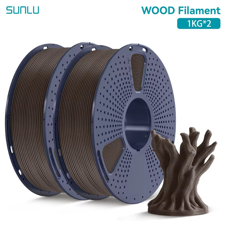 2KG Multiple Wood Filament Wood Texture PLA 3D Printer Filament 1.75MM 1Kg/Spool Filament Fit Most FDM 3D Printers