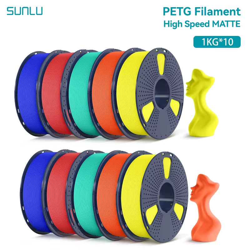 10KG High Speed Matte PETG Filament 1.75Mm 1Kg Spool (2.2Lbs) High Speed Printing Filament Fit Most FDM Printer