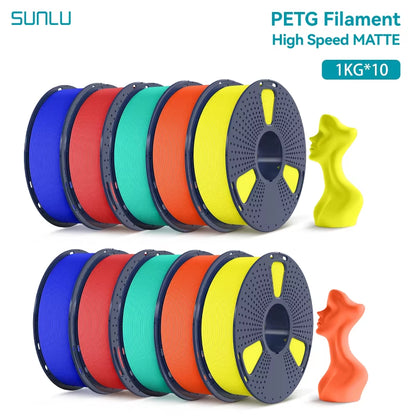 10KG High Speed Matte PETG Filament 1.75Mm 1Kg Spool (2.2Lbs) High Speed Printing Filament Fit Most FDM Printer