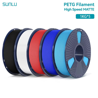 5KG High Speed Matte PETG Filament 1.75Mm +/- 0.02 Mm 1Kg Spool (2.2Lbs) High Speed Printing Filament Fit Most FDM Printer