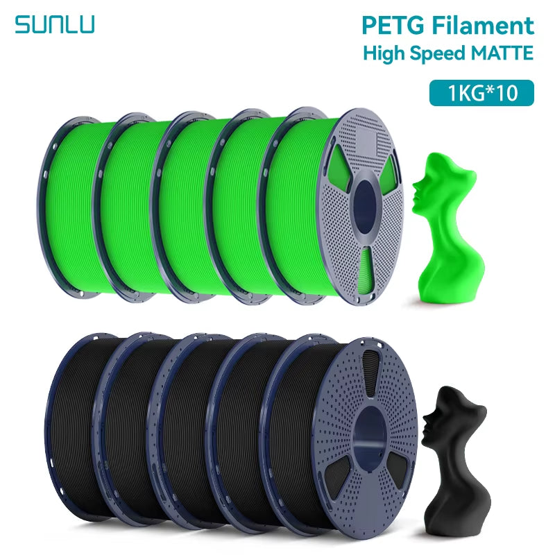 10KG High Speed Matte PETG Filament 1.75Mm 1Kg Spool (2.2Lbs) High Speed Printing Filament Fit Most FDM Printer