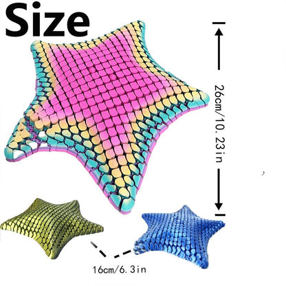 3D Printed Starfish Statue, Cute Animal Action Figure Collectible Figurines for Home Office Decor, Stress Relief Toy 26Cm/10.24In + 16Cm/6.30In, Halloween Decor, Christmas Action Figures 2025, 3D Printed Articulated Flexible Fidget Action Figures