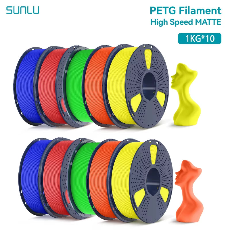 10KG High Speed Matte PETG Filament 1.75Mm 1Kg Spool (2.2Lbs) High Speed Printing Filament Fit Most FDM Printer