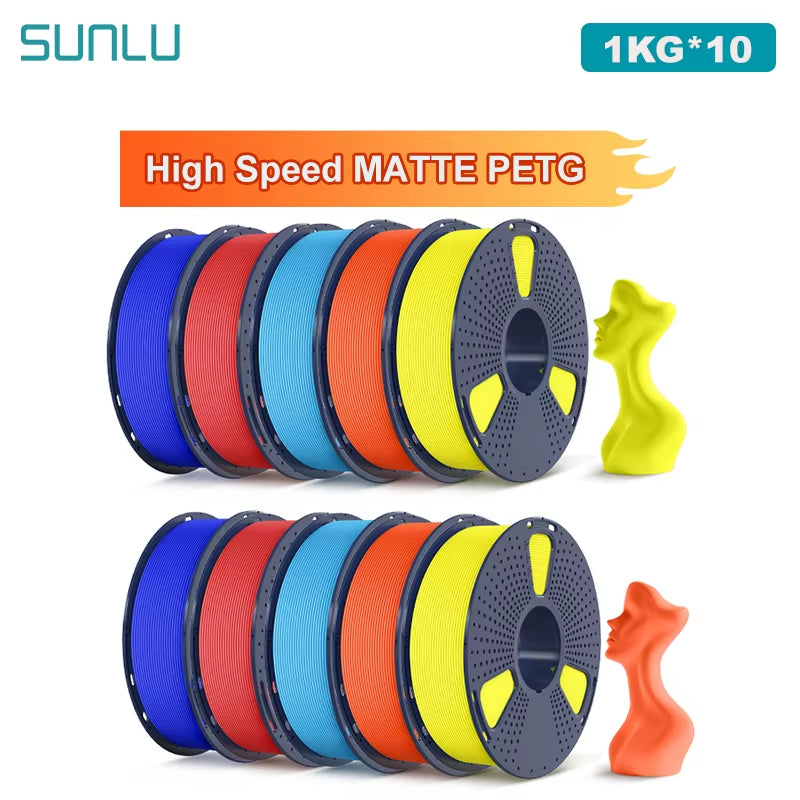 10KG High Speed Matte PETG Filament 1.75Mm 1Kg Spool (2.2Lbs) High Speed Printing Filament Fit Most FDM Printer