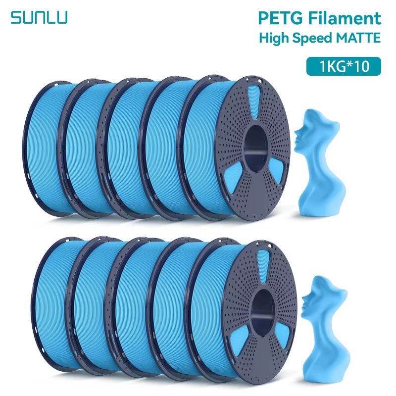 10KG High Speed Matte PETG Filament 1.75Mm 1Kg Spool (2.2Lbs) High Speed Printing Filament Fit Most FDM Printer