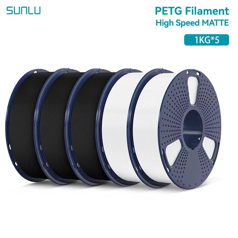 5KG High Speed Matte PETG Filament 1.75Mm +/- 0.02 Mm 1Kg Spool (2.2Lbs) High Speed Printing Filament Fit Most FDM Printer