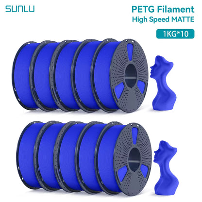 10KG High Speed Matte PETG Filament 1.75Mm 1Kg Spool (2.2Lbs) High Speed Printing Filament Fit Most FDM Printer