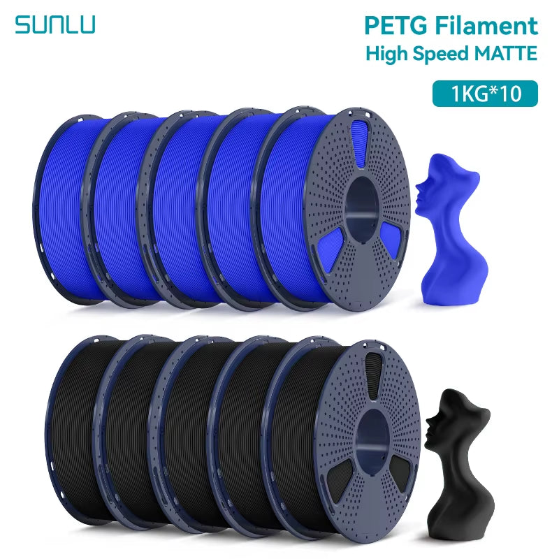 10KG High Speed Matte PETG Filament 1.75Mm 1Kg Spool (2.2Lbs) High Speed Printing Filament Fit Most FDM Printer