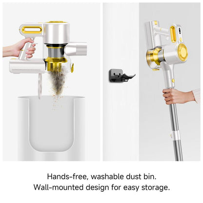 BSNAW 45 KPA Cordless Vacuum Cleaner with 6-In-1 Stick Design, Upgraded Green LED, Anti-Tangle Brush, Removable Battery, 40-Minute Runtime, for Carpets, Pet Hair, Hardwood Floors Ultra-Lightweight