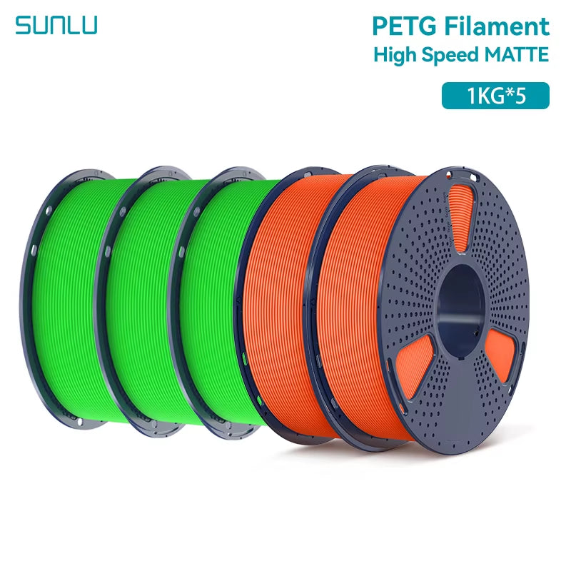 5KG High Speed Matte PETG Filament 1.75Mm +/- 0.02 Mm 1Kg Spool (2.2Lbs) High Speed Printing Filament Fit Most FDM Printer