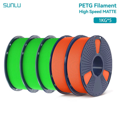5KG High Speed Matte PETG Filament 1.75Mm +/- 0.02 Mm 1Kg Spool (2.2Lbs) High Speed Printing Filament Fit Most FDM Printer