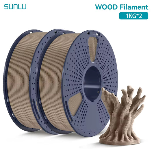 2KG Multiple Wood Filament Wood Texture PLA 3D Printer Filament 1.75MM 1Kg/Spool Filament Fit Most FDM 3D Printers