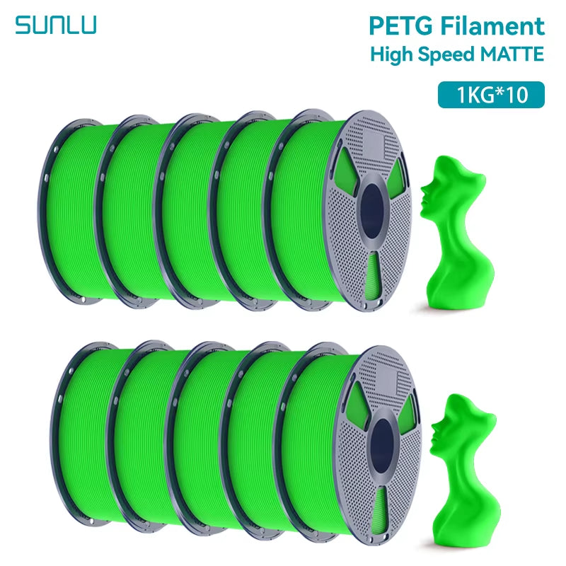 10KG High Speed Matte PETG Filament 1.75Mm 1Kg Spool (2.2Lbs) High Speed Printing Filament Fit Most FDM Printer