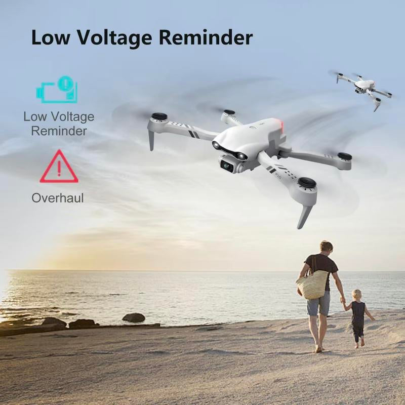 Aerial Drone 2025 F10 Pro with 4K UHD EIS Camera GPS 5G Wifi FPV Brushless Motors Optical Flow Smart Obstacle Avoidance Auto Return 360° Stunt Roll Dual Batteries