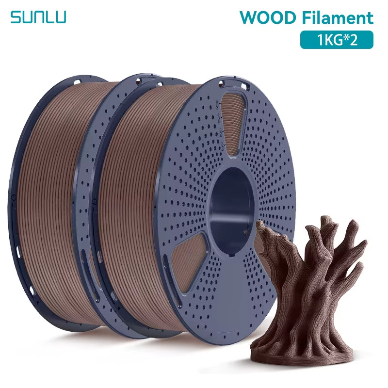 2KG Multiple Wood Filament Wood Texture PLA 3D Printer Filament 1.75MM 1Kg/Spool Filament Fit Most FDM 3D Printers