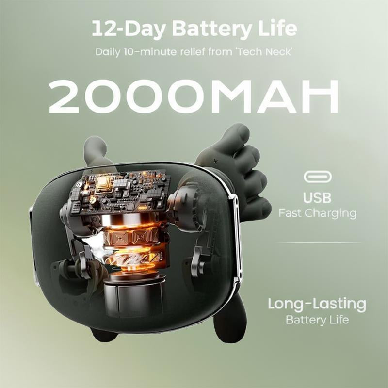 Relieve Neck & Shoulder Pain Instantly! Human-Like Massage | 3 Speed Levels | Perfect Gift for Him & Her Adjustable