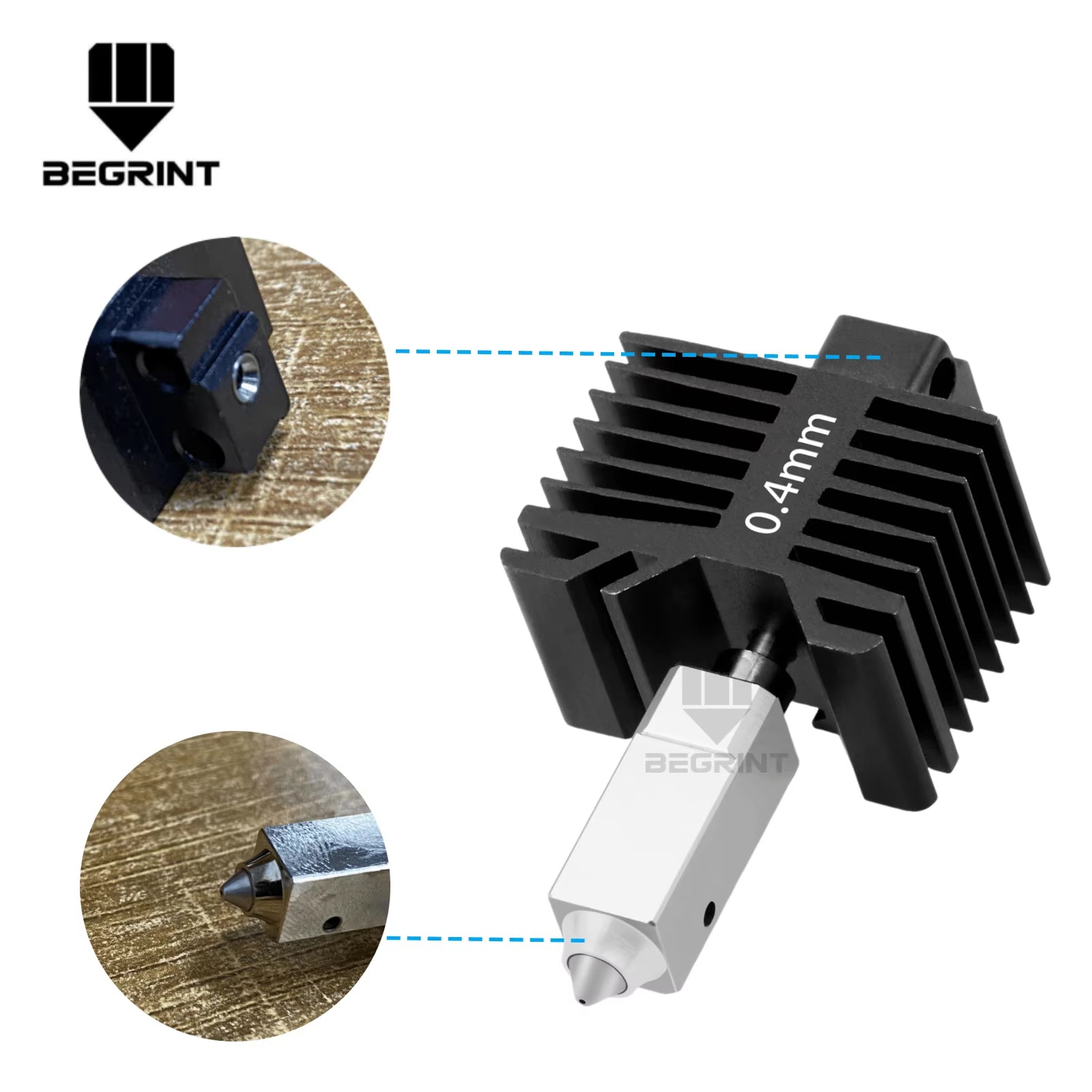 For Bambu Lab X1C/P1P/P1S Hardened Steel Hot End Print Head All-In-One Quick Swap Kit for Bambulab 3D Printer Replacement Part