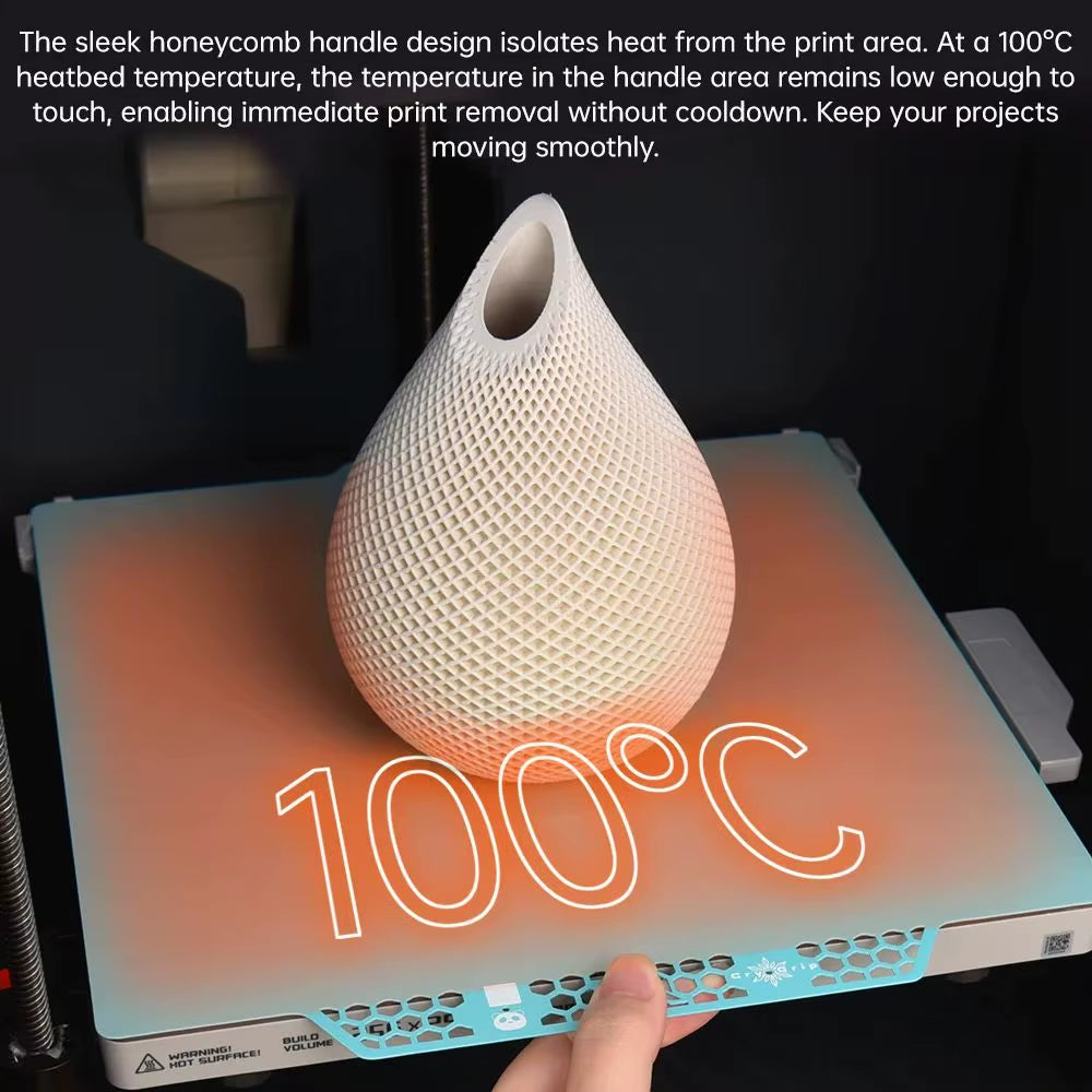 Panda Build Plate Cryogrip Pro Coating No Clog Spring Steel Double-Sided for Bambulab Voron Kobra Adventurer 5M 3D Printer