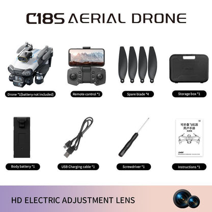 Aerial Drone 2025 F10 Pro with 4K UHD EIS Camera GPS 5G Wifi FPV Brushless Motors Optical Flow Smart Obstacle Avoidance Auto Return 360° Stunt Roll Dual Batteries