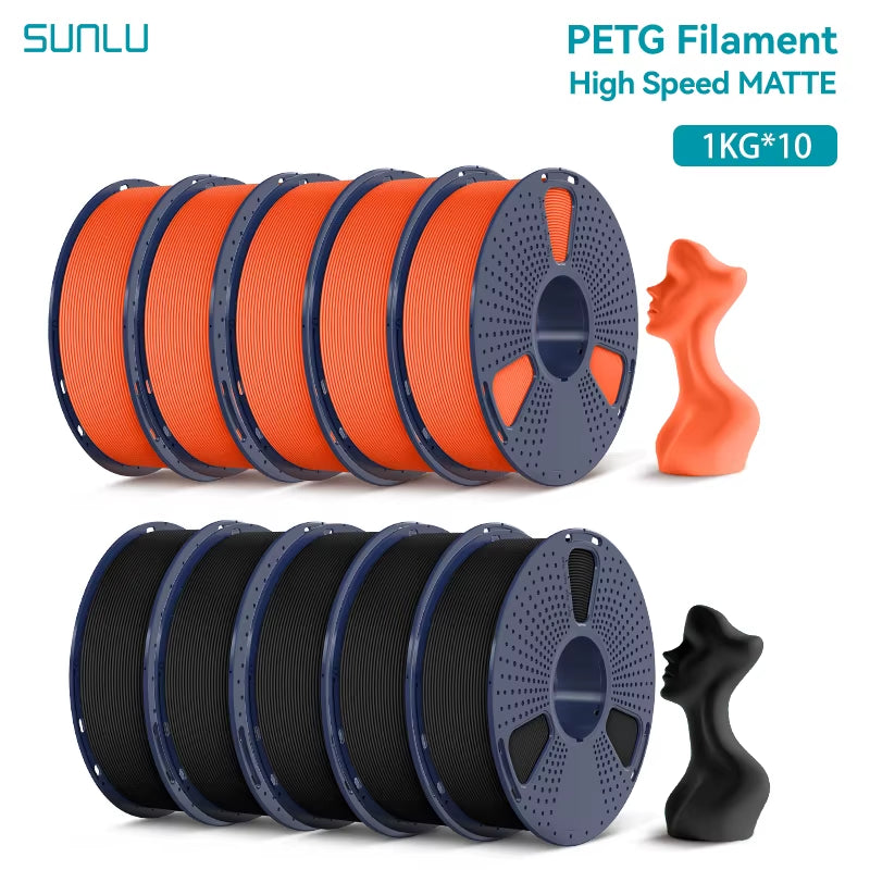 10KG High Speed Matte PETG Filament 1.75Mm 1Kg Spool (2.2Lbs) High Speed Printing Filament Fit Most FDM Printer